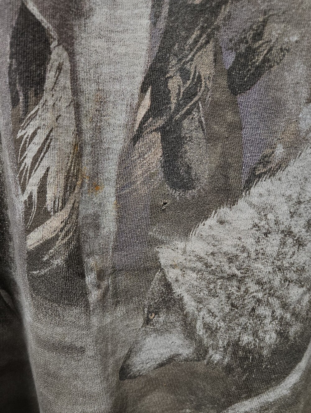 Vintage - The Mountain Brown Native Men’s T-Shirt with Wolf & Horse Print sz XL - Picture 9 of 9